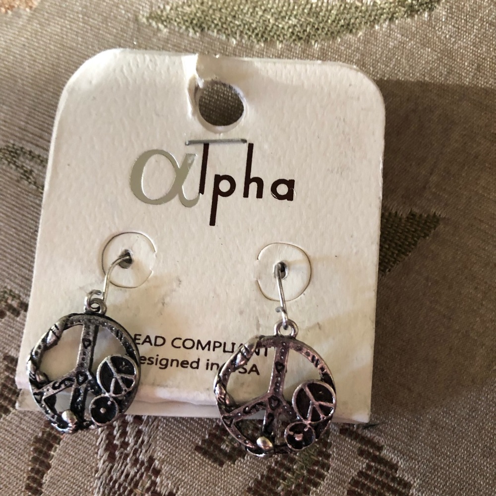 🌎Alpha Peace Costume Earrings- 578. $15 or $12 w/offer